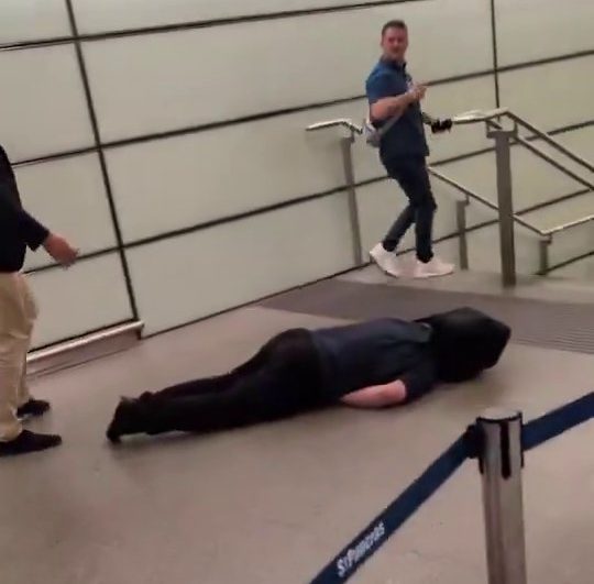 Person knocked out unconcious