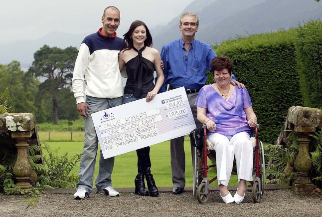 Mandatory Credit: Photo by Bruce Adams/Daily Mail/Shutterstock (2202384a) Sixteen-year-old National Lottery Winner Callie Rogers With Boyfriend Gary Fidler And Foster Parents Ray And Sheila Holmes. Callie From Cockermouth Cumbria Won Ii1.8 Million And Is The 2nd Youngest National Lottery Winner. Sixteen-year-old National Lottery Winner Callie Rogers With Boyfriend Gary Fidler And Foster Parents Ray And Sheila Holmes. Callie From Cockermouth Cumbria Won Ii1.8 Million And Is The 2nd Youngest National Lottery Winner.