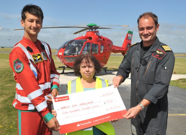 Caernarfon-based Wales Air Ambulance pilot Jon Earp, right