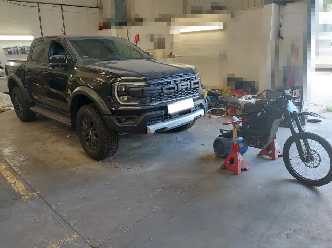 Alex Rose dumped the Raptor (Picture: Surrey Police/SWNS)