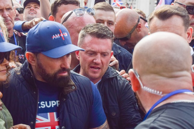 Mandatory Credit: Photo by Vuk Valcic/ZUMA Press Wire/Shutterstock (15484723cw) Far-right figure TOMMY ROBINSON, whose real name is Stephen Yaxley-Lennon, takes part in the march in Westminster named 'Unite The Kingdom' Unite The Kingdom Far Right March, London, England, United Kingdom - 13 Sep 2025