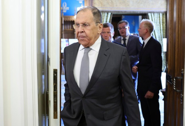 Russian Foreign Minister Sergey Lavrov arrives for a signing ceremony of cooperation agreements between Nicaragua and Moscow-appointed heads of the Donetsk, Luhansk. Kherson, Zaporizhzhia regions and Crimea, in Moscow, Russia, Monday, Sept. 22, 2025. (Evgenia Novozhenina/ Pool Photo via AP)