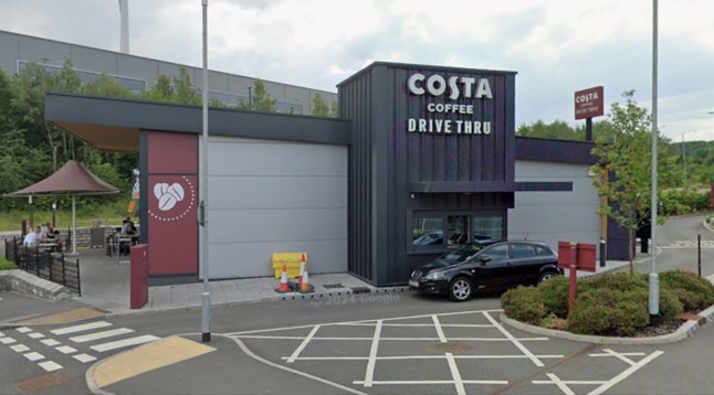 Fly larvae found in stagnant water under Costa Coffee serving counter Costa Coffee 1 Poplar Way, Catcliffe, Rotherham S60 5TZ