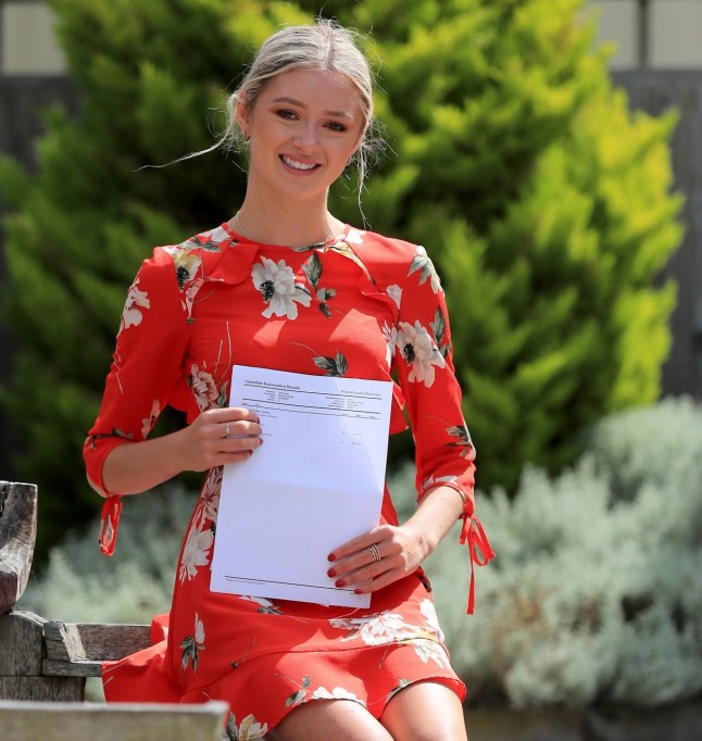 Paloma Shemirani, with her A Level results of A*, A*, A, at Roedean School in Brighton as she gains a place at Cambridge University after recently learning she has also made it to the final of the Miss Brighton contest 2019. PRESS ASSOCIATION Photo. Picture date: Thursday August 15, 2019. See PA story EDUCATION Alevels. Photo credit should read: Gareth Fuller/PA Wire