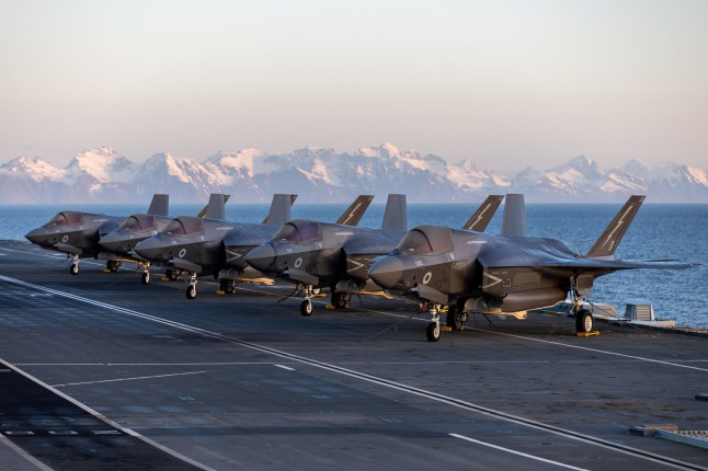 Pictured: F-35 B Lightning jets from 617 Squadron lined up on HMS Prince of Wales flight deck at sunrise during Exercise NORDIC RESPONSE 24. On 7th March 2024, HMS Prince of Wales continued to operate in the Arctic Circle off the coast of Norway. F-35 B Lightning jets from 617 Squadron were lined up on the flight deck at sunrise, ahead of another day participating in Exercise NORDIC RESPONSE 24 (part of Exercise Steadfast Defender). Exercise Steadfast Defender will be the largest NATO Exercise in decades. NATO will demonstrate the employment of forces across multiple regions and in multiple domains (maritime, land, air, space and cyber). The vast scale of this exercise will occur over several months and over thousands of kilometres, and will involve tens-of-thousands of Allied troops from almost every NATO Ally. In addition, a variety of national training manoeuvres will be integrated into the overall exercise concept. CSG participation in STDE24 is a demonstration of the UK's capabilities and ability to deploy and operate in the harshest of environments and our commitment to NATO's objectives to defend allied territory and deter adversaries.