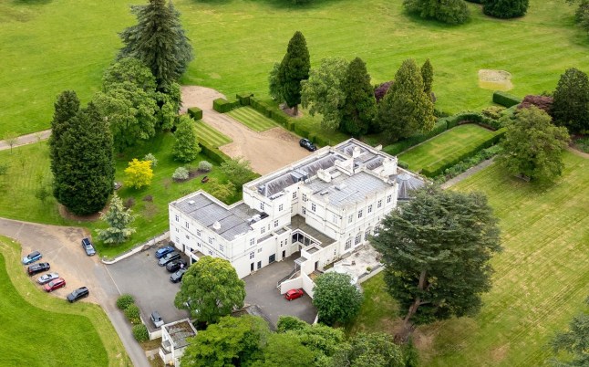 An aerial view of Royal Lodge in Windsor
