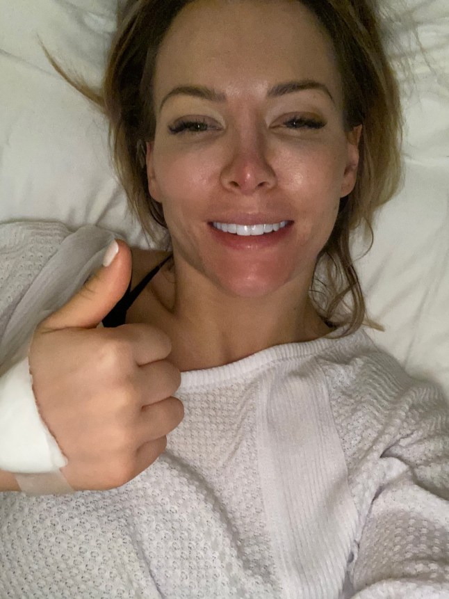 McPherson claiming she was in an Austrian hospital having treatment / Fraudster Laura McPherson / re: A Derby mum-of-two falsely claimed she had breast cancer to con her own hugely successful fundraising partner out of thousands of pounds. / Source: Ross Kaniuk 07831 314540