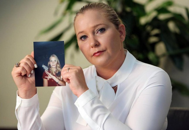 Mandatory Credit: Photo by Emily Michot/TNS via ZUMA Press Wire/Shutterstock (15235414a) Virginia Giuffre, with a photo of herself as a teen, when she says she was abused by Jeffrey Epstein, Ghislaine Maxwell and Prince Andrew, among others. USA News - 01 Mar 2023