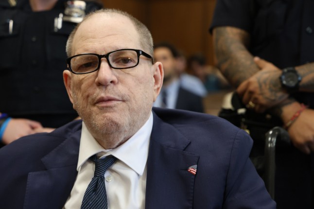 Former film producer Harvey Weinstein appears in court for his retrial as the jury deliberates at Manhattan Criminal Court on June 12, 2025 in New York City.