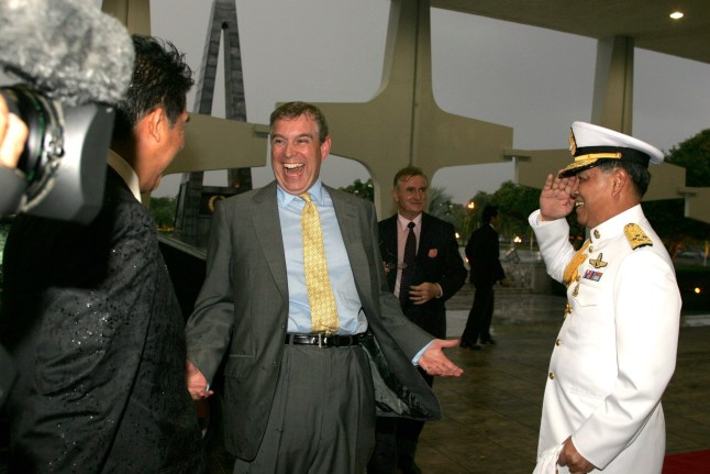 Mandatory Credit: Photo by Tim Rooke/Shutterstock (592192j) Prince Andrew PRINCE ANDREW MEETING WITH THAI PRIME MINISTER THAKSIN SHINAWATRA, BANGKOK, THAILAND - 06 JUN 2006