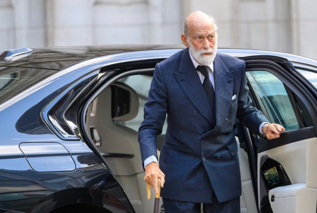 LONDON, ENGLAND - SEPTEMBER 15: Prince Michael of Kent attends Westminster Cathedral on the eve of the funeral of the Duchess Of Kent on September 15, 2025 in London, England. The coffin will rest overnight in the Chapel of the Blessed Virgin. Mary Katharine, Duchess of Kent was married to Prince Edward, Duke of Kent, the first cousin of Queen Elizabeth II. She died on September 4 at the age of 92 at Kensington Palace surrounded by her family. Having converted to Catholicism in 1994, her funeral will take place at Westminster Cathedral and will be the first Catholic funeral to be held for a member of the royal family in modern British history. (Photo by Paul Grover - WPA Pool/Getty Images)
