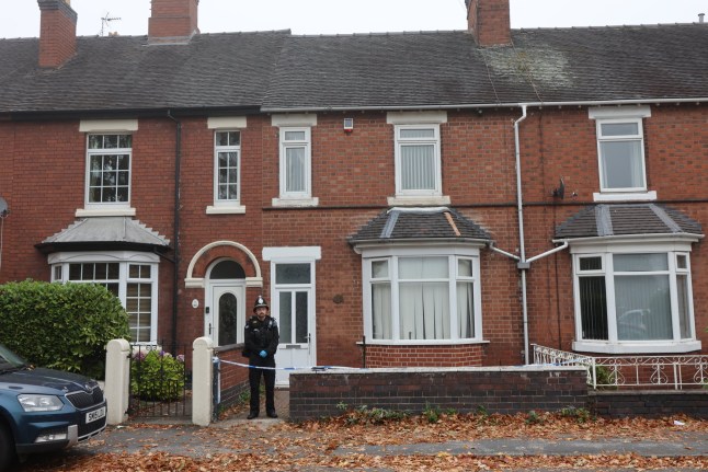 Police at the scene in Corporation Street in Stafford. // A woman has been arrested following the death of two children in Stafford. Police were called to a home on Corporation Street at around 7.30am today (Sunday 12 October) by colleagues from West Midlands Ambulance Service. Sadly, two children were pronounced dead at the scene. Their next of kin have been informed and are being supported by specially-trained officers at this tragic time. Photo released 12/10/2025
