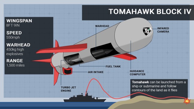 What are the Tomahawk missiles that Trump wants to send to Ukraine? Metro graphic infographic Picture: Myles Goode