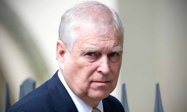 WINDSOR, ENGLAND - APRIL 20: Prince Andrew, Duke of York attends the Easter service at St George's Chapel on April 20, 2025 in Windsor, England. (Photo by Samir Hussein/WireImage)