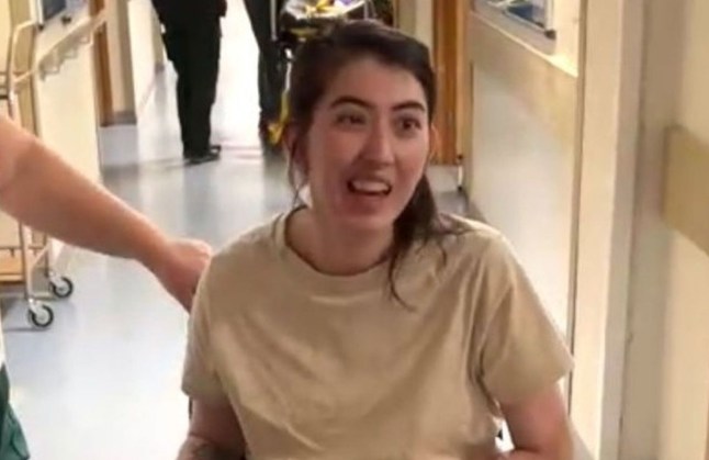 Pic from Kennedy News & Media (Pictured: CATHY WARREN, 29, HAD TO LEARN TO WALK AGAIN AFTER SUFFERING A STROKE WHILE SHE WAS ON HOLIDAY IN TURKEY.) A holidaymaker says her life 'changed forever' when she suffered a stroke on a girls' trip abroad - and woke up with a THAI ACCENT. Cathy Warren, from Basingstoke, Hampshire, went on holiday to Fethiye, Turkey, celebrating her 28th birthday with pals in September 2024 and planned to go out for a birthday meal. While walking to dinner on September 27th says she was hit with a wave of dizziness before her 'legs stopped working' and she was unable to walk any further. DISCLAIMER: While Kennedy News and Media uses its best endeavours to establish the copyright and authenticity of all pictures supplied, it accepts no liability for any damage, loss or legal action caused by the use of images supplied and the publication of images is solely at your discretion. SEE KENNEDY NEWS COPY - 0161 697 4266