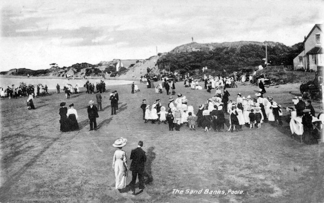 BNPS.co.uk (01202 558833) Pic: ParkstoneOnSea/JeremyWaters/BNPS MUST CREDIT - ParkstoneOnSea/JeremyWaters Pictured: How it used to be, Victorian families enjoying the beach in Sandbanks Get orf my beach.. Sandbanks residents have instructed lawyers to take legal action after a 'public' beach behind a row of multi-million mansions was fenced off in an apparent 'land-grab'. For decades people have enjoyed unrestricted access to the sandy foreshore on the northern side of the exclusive peninsula in Poole Harbour, Dorset. It is a favourite spot for dog walkers, sea swimmers and paddlers and for those taking in a sunset stroll.