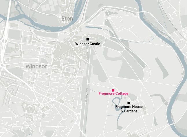 METRO GRAPHICS Frogmore Cottage, Windsor locator map (Picture: datawrapper/Metro)