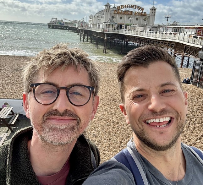 Anthony and Pete made it to Brighton Pier after the 76-mile trek
