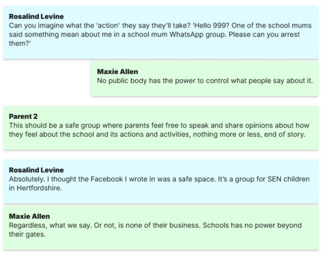 The school WhatsApp messages that led to six police officers raiding 'reasonable' couple's home before arresting them and holding them in a cell