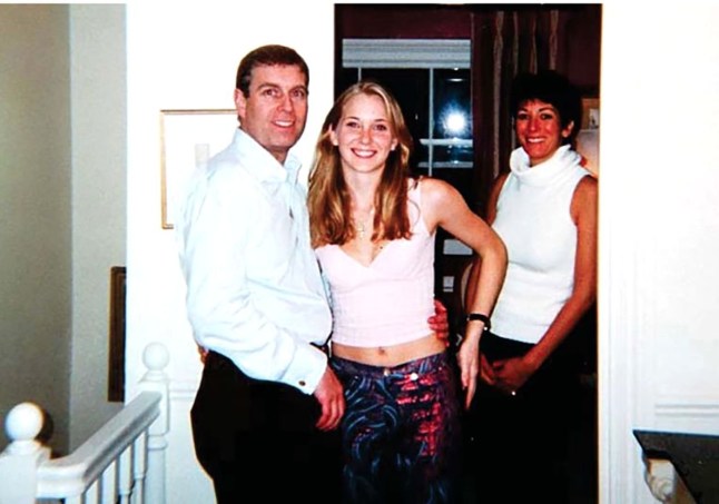 Rex Features Ltd. do not claim any Copyright or License of this image. Mandatory Credit: Photo by REX/Shutterstock (4381006b) Prince Andrew, Virginia Roberts, aged 17, and Ghislaine Maxwell at Ghislaine Maxwell's townhouse in London, Britain on March 13 2001 Prince Andrew and Virginia Roberts - 2001 Virginia Roberts aged 17 at Ghislaine Maxwell's townhouse in London. The photo was developed on March 13, 2001 when she was 17. Miss Roberts has filed a legal case against Prince Andrew, Ghislaine Maxwell and Jeffrey Epstein. Miss Roberts now 31, has filed a criminal lawsuit in Florida claiming that she had under-aged sex with Prince Andrew and Billionaire Jeffrey Epstein