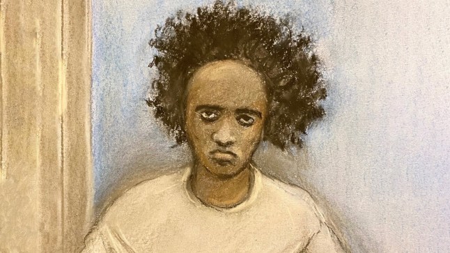 Court artist sketch by Elizabeth Cook of Southport stabbings suspect Axel Rudakubana, 18, appearing via videolink during a preparatory hearing at Liverpool Crown Court. Picture date: Wednesday December 18, 2024. PA Photo. Rudakubana is accused of three counts of murder, 10 attempted murders and possession of a knife after a stabbing attack on a Taylor Swift-themed children's holiday club class in Southport, Merseyside on July 29, 2024. See PA story COURTS Southport. Photo credit should read: Elizabeth Cook/PA Wire