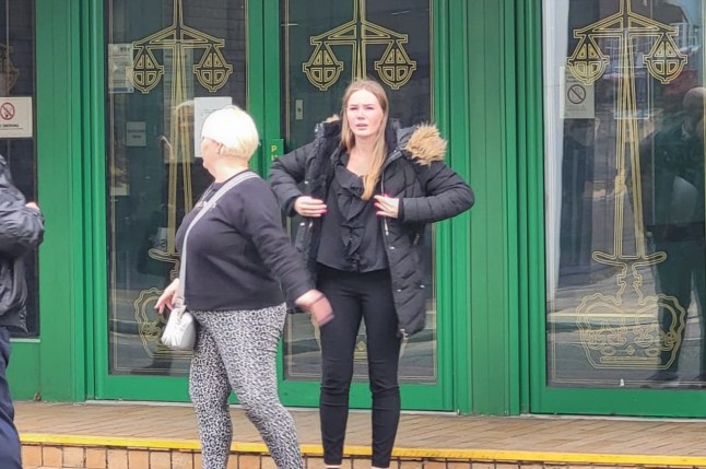 Stevie Steel (C) outside Chelmsford Crown Court on November 3, 2025, having been given a suspended sentence for causing the death of Harry Kiely