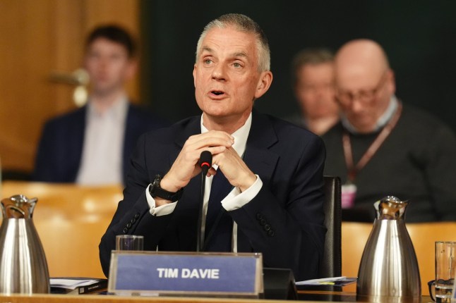 BBC Director-General Tim Davie answering questions on BBC Annual Report at the Constitution, Europe, External Affairs and Culture Committee at the Scottish Parliament in Holyrood