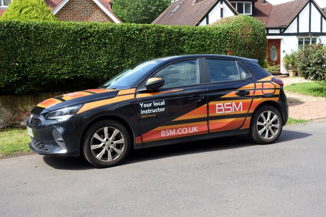 Chorleywood, Hertfordshire, England, UK - July 17th 2024: BSM, British School of Motoring local instructor Vauxhall Corsa vehicle