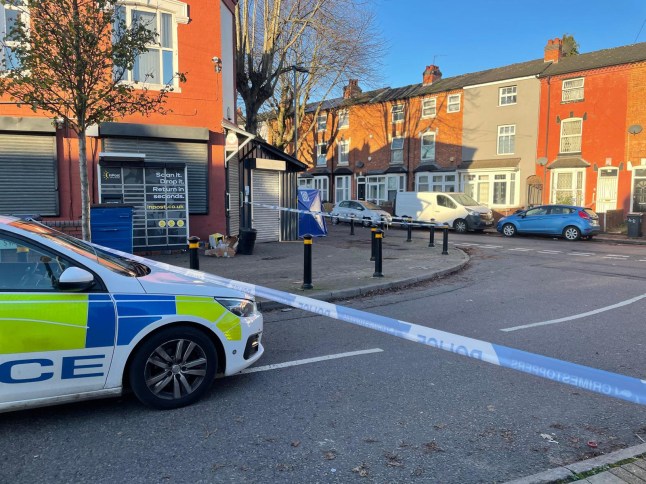 Police remain at Hutton Road in Handsworth.