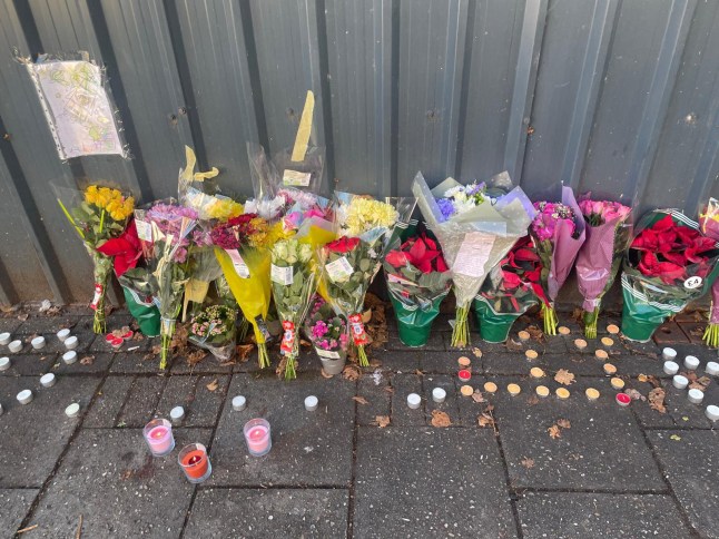 Flowers left at the scene in Hutton Road, Handsworth. Yassin Alama, 19, was knifed on Hutton Road in Handsworth at around 5.20pm on Sunday, November 16.