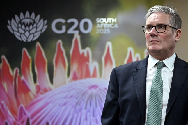 Britain's Prime Minister Keir Starmer at the G20 Summit on November 22, 2025 in Johannesburg, South Africa, Leon Neal/Pool via REUTERS