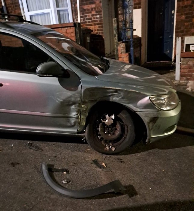 Pictured the car embedded in wall, plus damage to Skoda Octavia A VICAR could be defrocked for drink-driving his bishop?s car ? and crashing it into an Archers actress?s boyfriend?s Skoda. Father Sion Hughes Carew, Bishop Stephen Conway NEIL SEARS