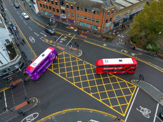 W8media. Mr Sam Wright - who is the Yellow Box Guru. Photographed Hoe St Yellow box junction. The junction where Hoe St meets Selborne Rd (where this a yellow box junction). Please see story for more info. 24/11/2025.