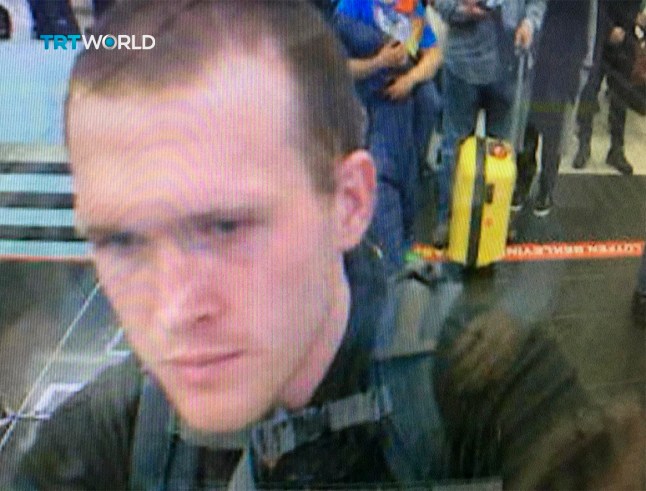FILE - This image taken from CCTV video obtained by the state-run Turkish broadcaster TRT World and released March 16, 2019, shows Brenton Tarrant, the man suspected in the New Zealand mosque attacks, as he arrives in March 2016 at Istanbul's Ataturk International airport in Turkey. New Zealand Prime Minister Jacinda Ardern and about 30 other people got a chilling email from Tarrant. He attached a manifesto that was filled with racism and hatred as he tried to justify why he was about to carry out a massacre. (TRT World via AP, File)