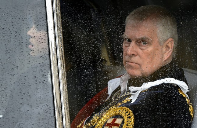 File photo dated 06/05/23 of The Duke of York departs Westminster Abbey, London, following the Coronation of King Charles III and Queen Camilla. Prince Andrew is stop using all of his titles and honours, including the Duke of York, he has announced in a statement released by Buckingham Palace. Issue date: Friday October 17, 2025. PA Photo. Photo credit should read: Toby Melville/PA Wire
