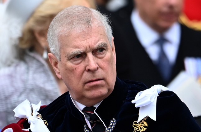 epa12461118 (FILE) - Britain's Prince Andrew, the Duke of York, departs after the Coronation of Britain's King Charles III and Queen Camilla at Westminster Abbey, London, Britain, 06 May 2023 (reissued 17 October 2025). Prince Andrew gives up his title of the Duke of York and the membership in the Order of the Garter, due to his links to the Jeffrey Epstein scandal, as he announced in a statement on 17 October 2025. EPA/ANDY RAIN