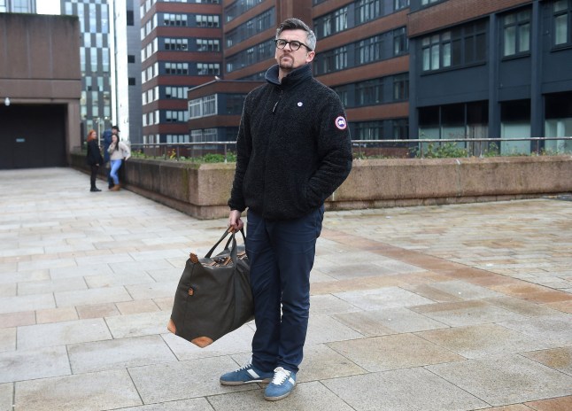 Former footballer Joey Barton arrives at Liverpool Crown Court for sentencing following his guilty verdict for online harassment in Liverpool, Britain, December 8, 2025. REUTERS/Peter Powell