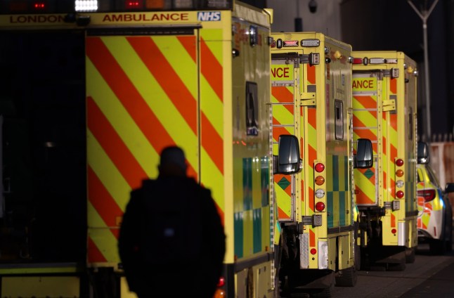 Mandatory Credit: Photo by ANDY RAIN/EPA-EFE/Shutterstock (15090682i) Ambulances are seen outside a hospital in London, Britain, 09 January 2025. Hospitals across the UK are facing unsustainable pressure due to surging flu infections and freezing weather. Accident and Emergency department (A&E) are facing their busiest year on record, NHS data has showed. NHS faces surging flu infections, London, United Kingdom - 09 Jan 2025