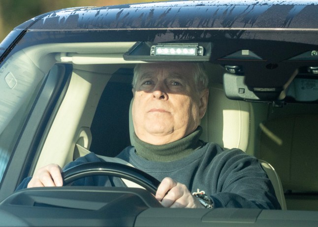 Andrew Mountbatten-Windsor out with a Groom at Windsor Castle for a Morning ride. ?? Bruce/Bennett