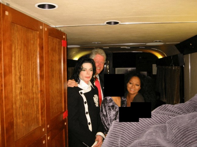 Former U.S. President Bill Clinton, Michael Jackson and Diana Ross are seen in this image released by the Department of Justice in Washington, D.C., U.S., on December 19, 2025 as part of a new trove of documents from its investigations into the late financier and convicted sex offender Jeffrey Epstein.