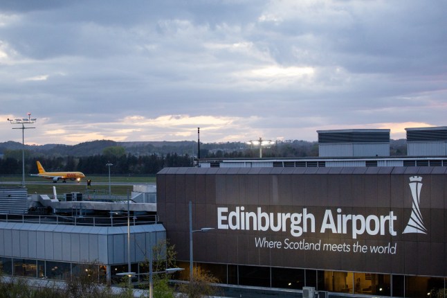 A cargo plane operated by DHL taxis on the tarmac at Edinburgh Airport in Edinburgh, UK, on Tuesday, April 23, 2024.