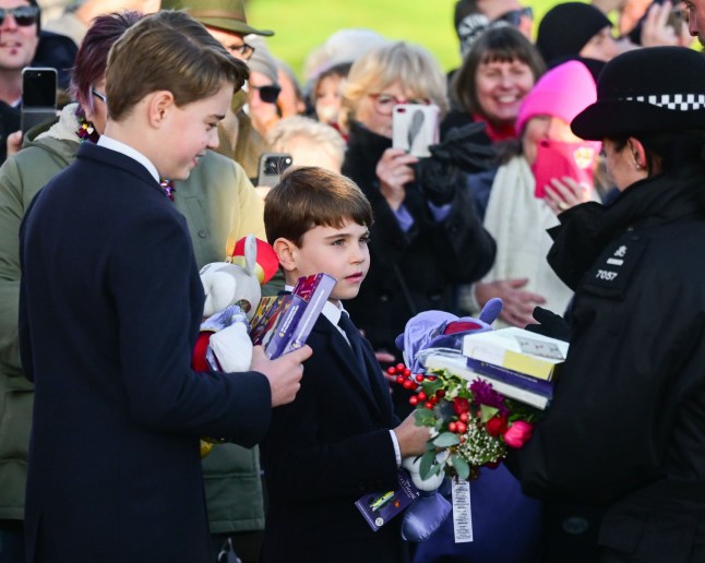 Mandatory Credit: Photo by Victoria Jones/Shutterstock (16177783at) Prince George and Prince Louis Christmas Day Church Service, St. Mary Magdalene Church, Sandringham, Norfolk, UK - 25 Dec 2025