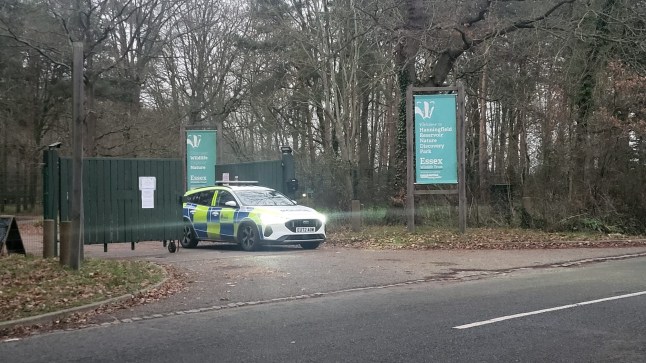 Hanningfield Reservoir Flowers have been laid outside the site following the incident, and Essex Police remain on the scene.