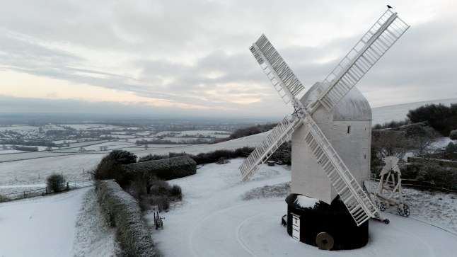 Snow in Clayton Hill, West Sussex.