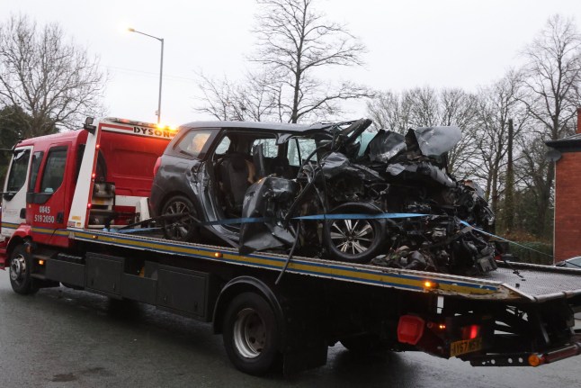 The scene at Wigan Road, Bolton where emergency services have been dealing with a serious RTC. The road is reported to have been closed between Deane Church Lane and Bankfield Street Photo released 11/01/2026